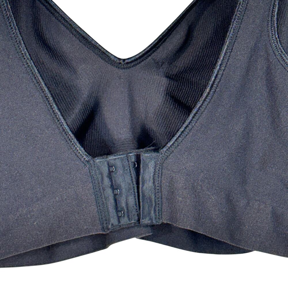 Bali 2X-Large Comfort Bra Stretch Adjustable Back Closure V-Neck Lined Black - Picture 6 of 7
